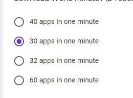 Buddy downloaded 16 apps in 24 seconds. At this rate, how many apps could he download-example-1