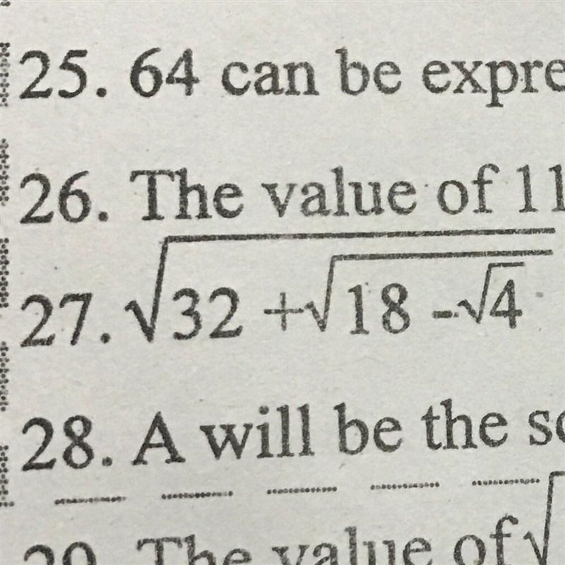 I want the answer of question 27 with explanation-example-1