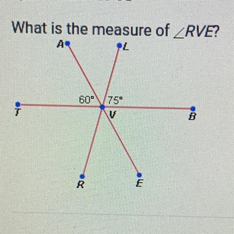 What is the measure of ZRVE? 60° 7 8 mer R-example-1