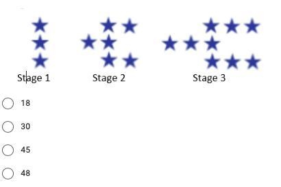 If the pattern continues, how many stars will be in the Stage 15 figure?-example-1