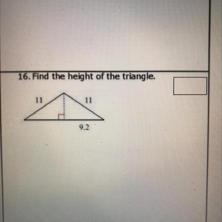 What’s the height of the triangle-example-1