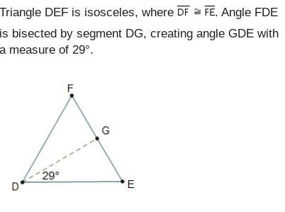 What is the measure of angle DFE? 29° 32° 58° 64°-example-1