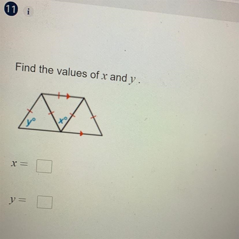 Find the values of x and y X = Y=-example-1