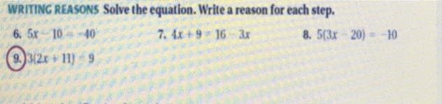 Solve the equation. Write a reason for each step-example-1