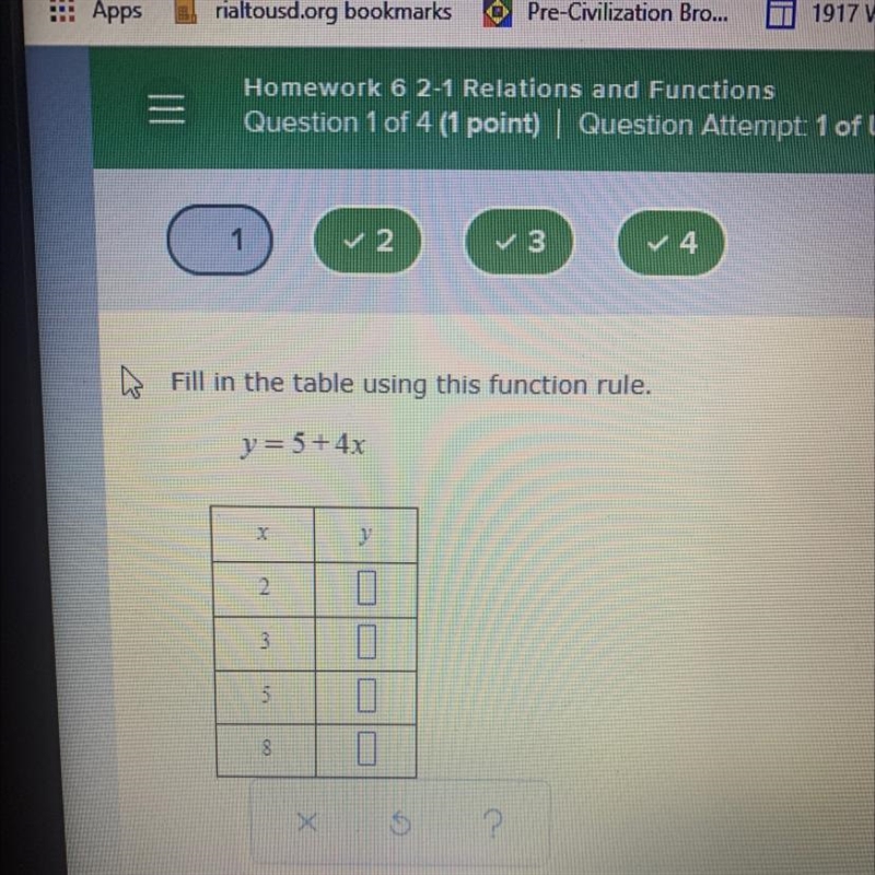 Fill in this table using this function rule-example-1