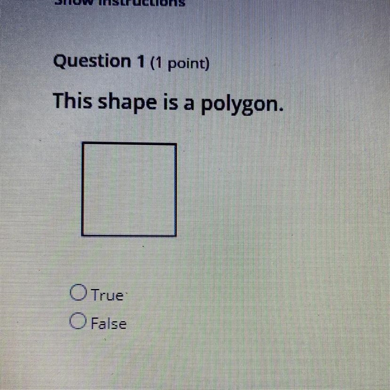 This shape is a polygon. O True O False I need this ASAP plsss TY-example-1