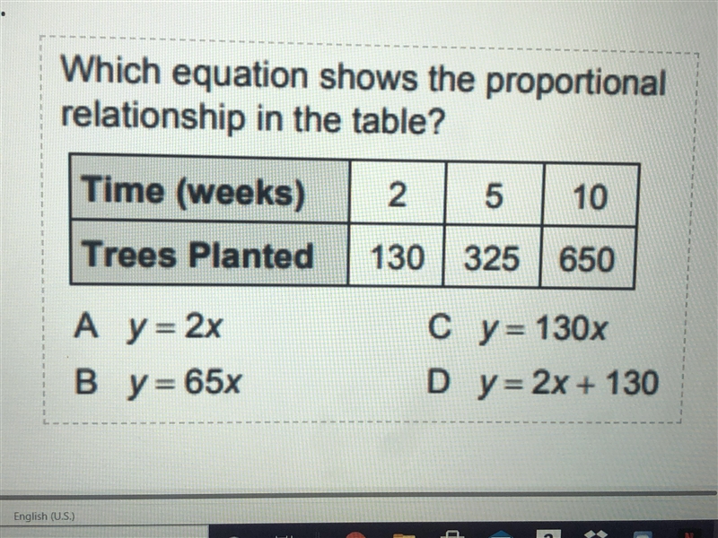 Which equation shows the proportional relationship in the table?-example-1