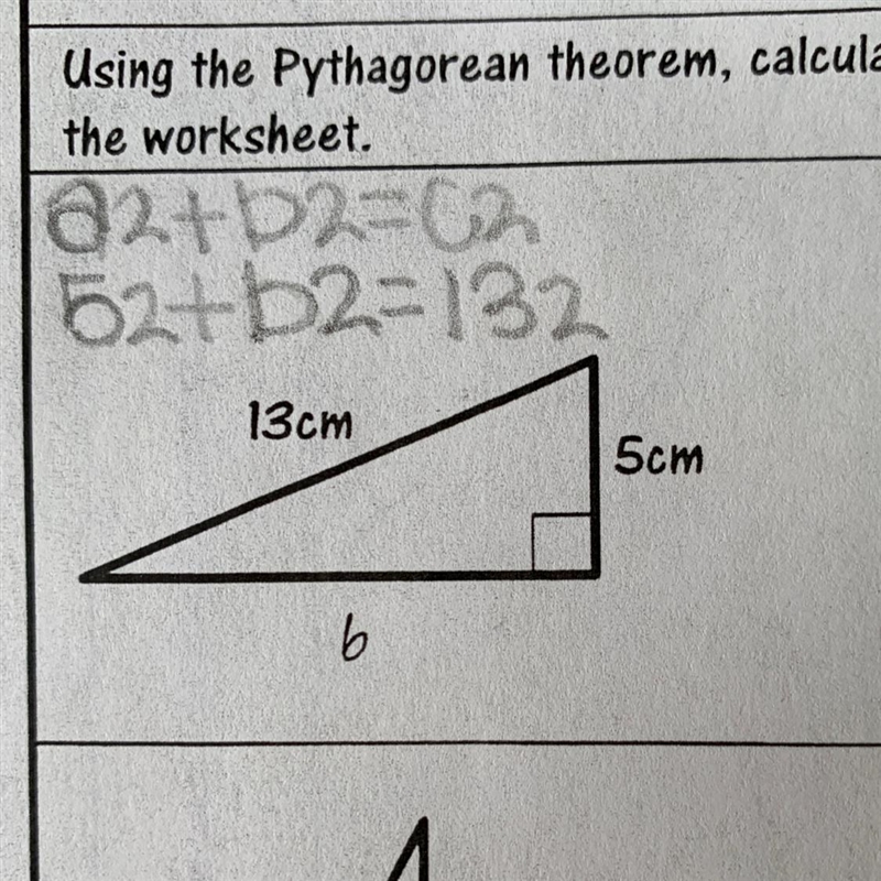 I need help on Pythagorean theorem-example-1