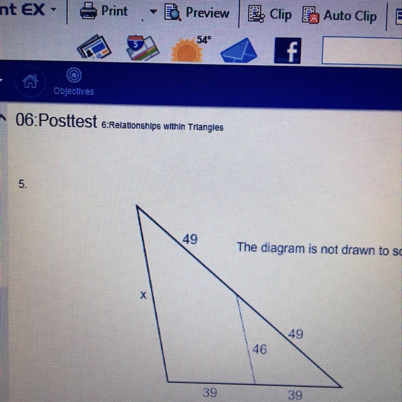 Find the value of x 46. 92. 78. 98.-example-1