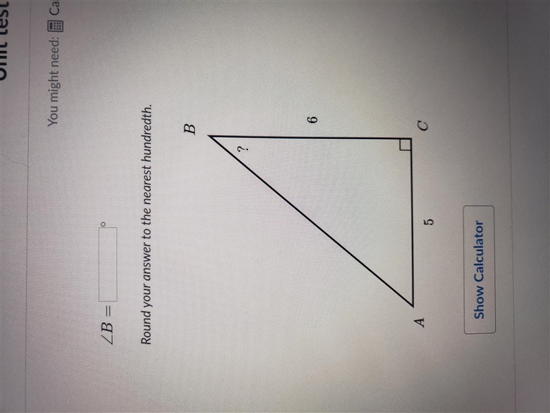 What does angle B equal?-example-1