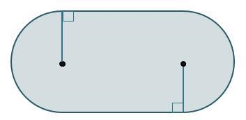 How can you decompose the composite figure to determine its area? A. as two semicircles-example-1