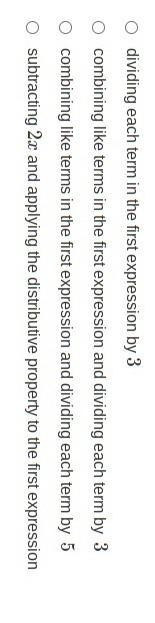 Joe concluded that the expression 3x + 15 + 2x is equivalent to the expression 5(x-example-1