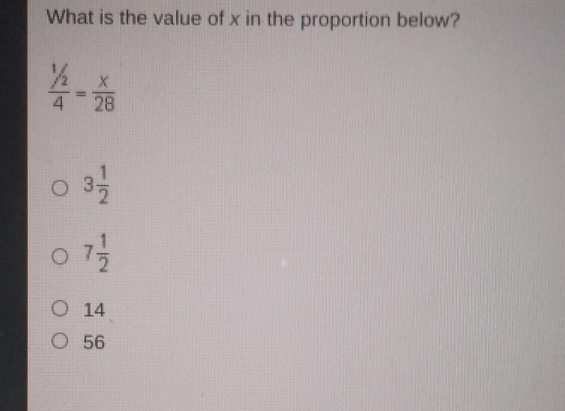 What is the value of x in the proportion below?​-example-1