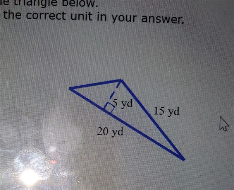 What is the area of the triangle ​-example-1