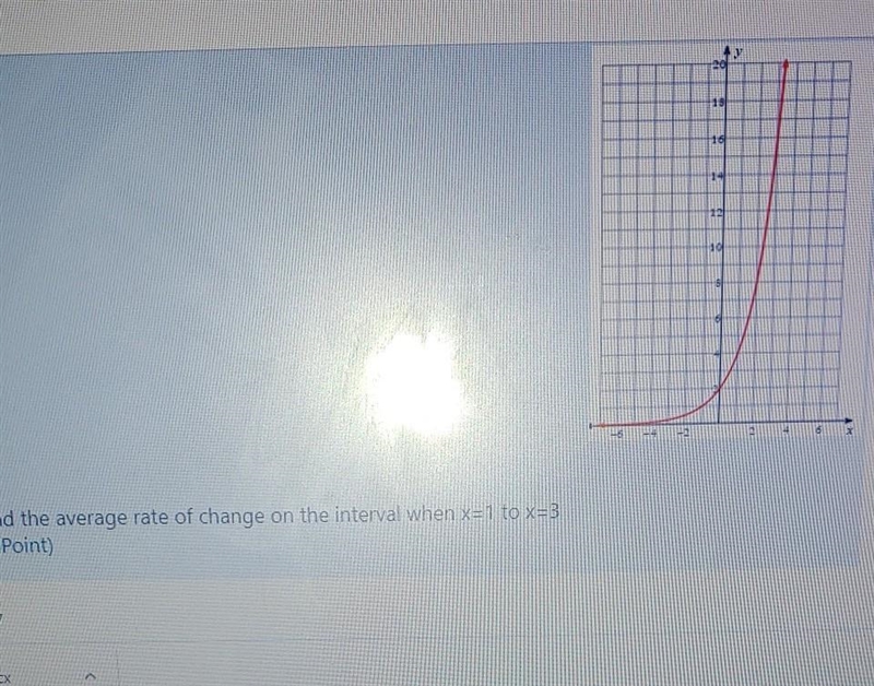 Find the average rate of change on the interval when x equals 1 to x equals 3​-example-1