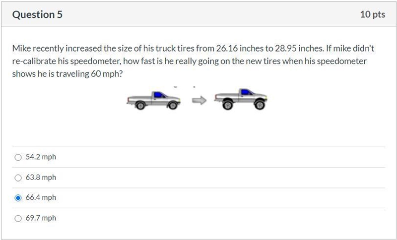 Please help! Correct answer only please! Mike recently increased the size of his truck-example-1