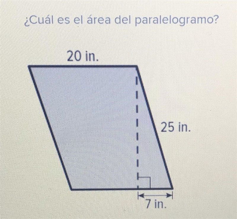 Cuál es el área del paralelogramo?-example-1