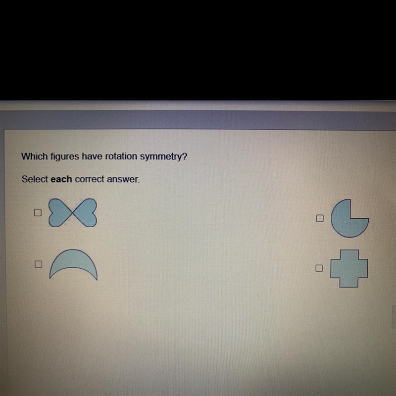 Which figures have rotation symmetry-example-1