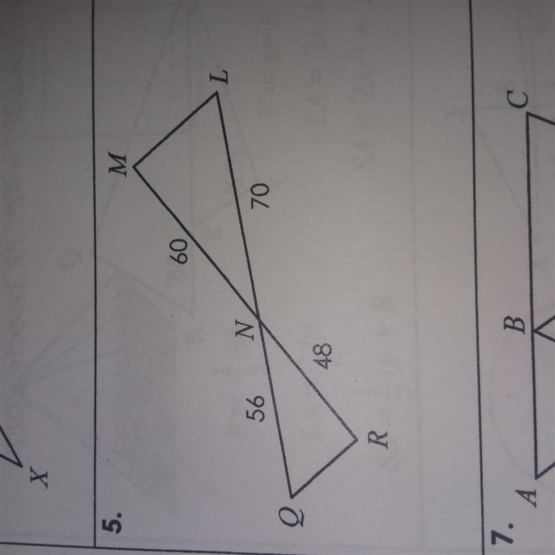 Determine whether the triangles are similar by AA~, SSS~, SAS~, or not similar. If-example-1