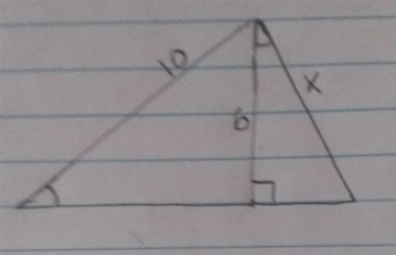 Using trigonometry find the value of x​-example-1