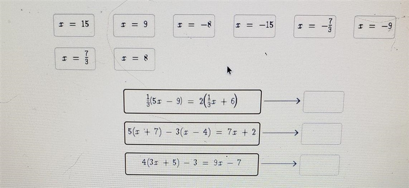 Find each equation with the correct solution​-example-1