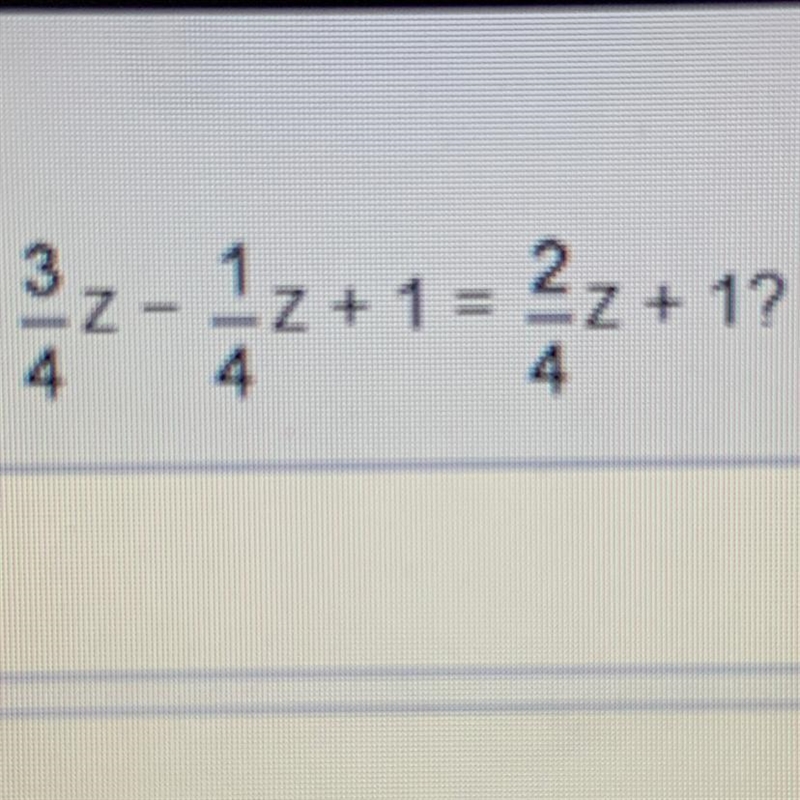 Which statement is true about the equation (see picture) A. It has no solution. B-example-1