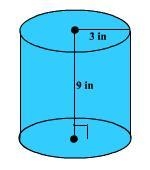 Find the volume using the formula V= πr2h-example-1