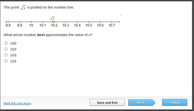 The point is plotted on the number line. What whole number best approximates the value-example-1