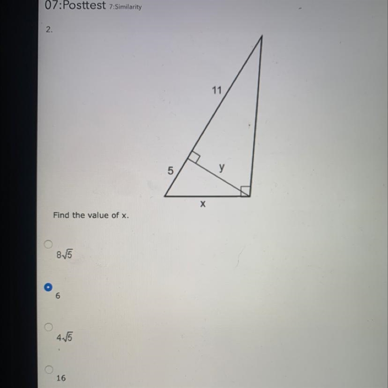 PLEASE HELP ASAP 100 PTS can u also find the value of y. the options for the y questions-example-1