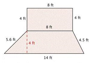 Find the area of the compound shape-example-1