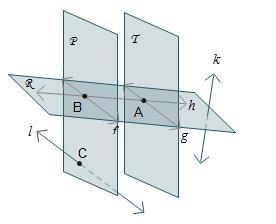 The diagram shows several planes, lines, and points. Which statement is true about-example-1