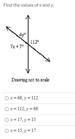 Find the values of x and y.-example-1