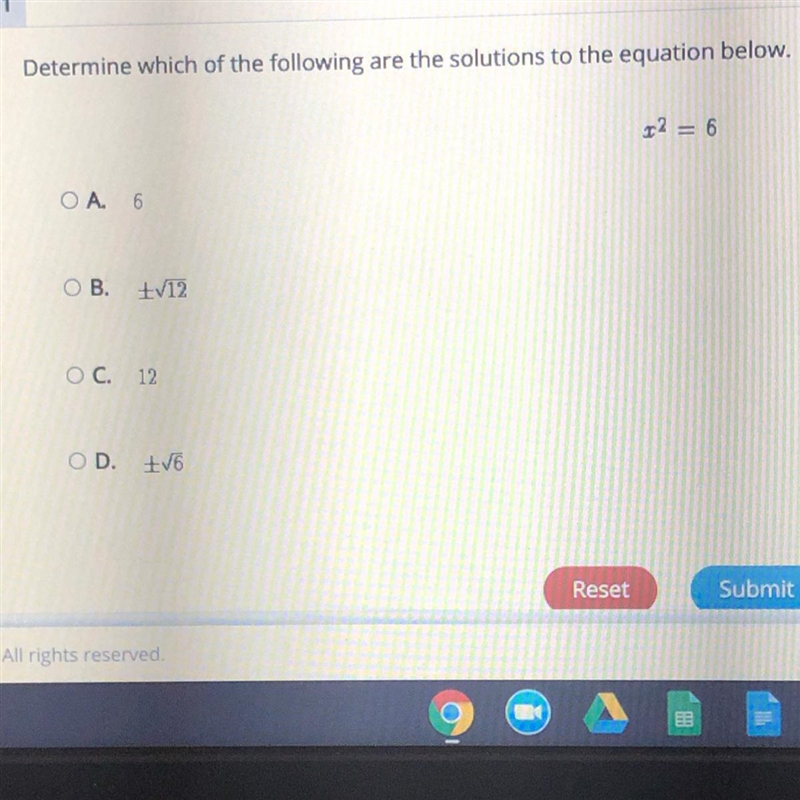 Determine which of the following are the solutions to the equation below.-example-1