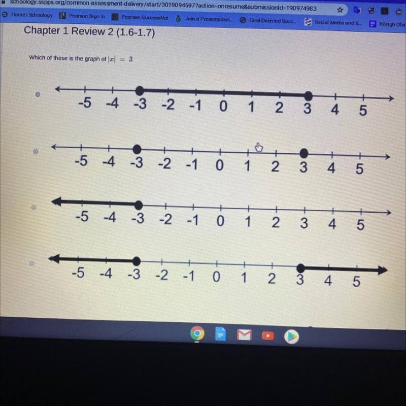 Which of these is the graph of |x|=3-example-1