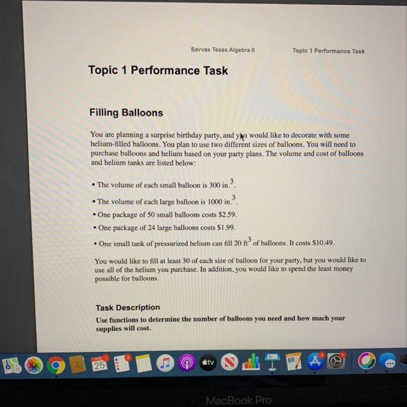 Savvas Texas Algebra II Topic 1 Performance Task Topic 1 Performance Task Filling-example-1