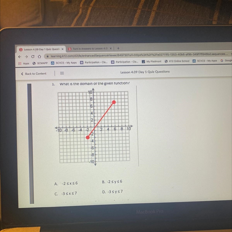 What is the domain of the given function?-example-1