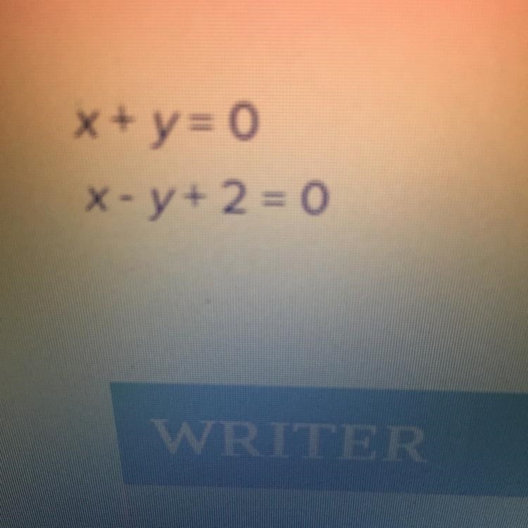 URGENT! What is the solution set of the following system of equations? x + y = 0 x-example-1