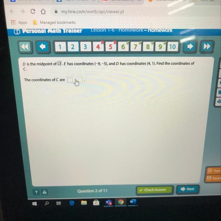 Find the coordinates of c-example-1