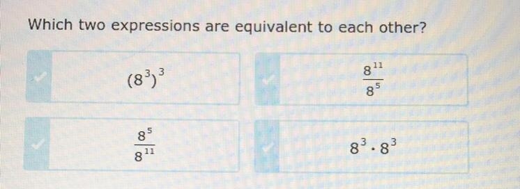 Which two expressions are equivalent to each other?-example-1