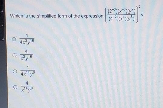 Which is the simplest form of the expresson...​-example-1