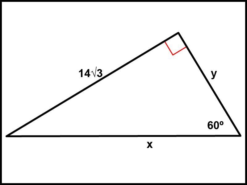 Find the missing side lengths. Leave your answers as radicals in simplest form.-example-1