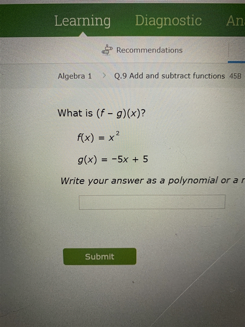 What is (f-g)(x), help please-example-1