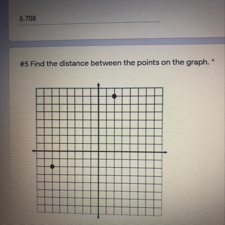 #5 Find the distance between the points on the graph.-example-1