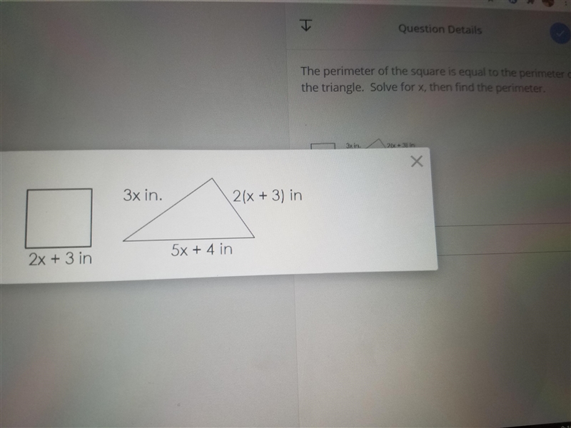 Please save for x the. The perimeter-example-1