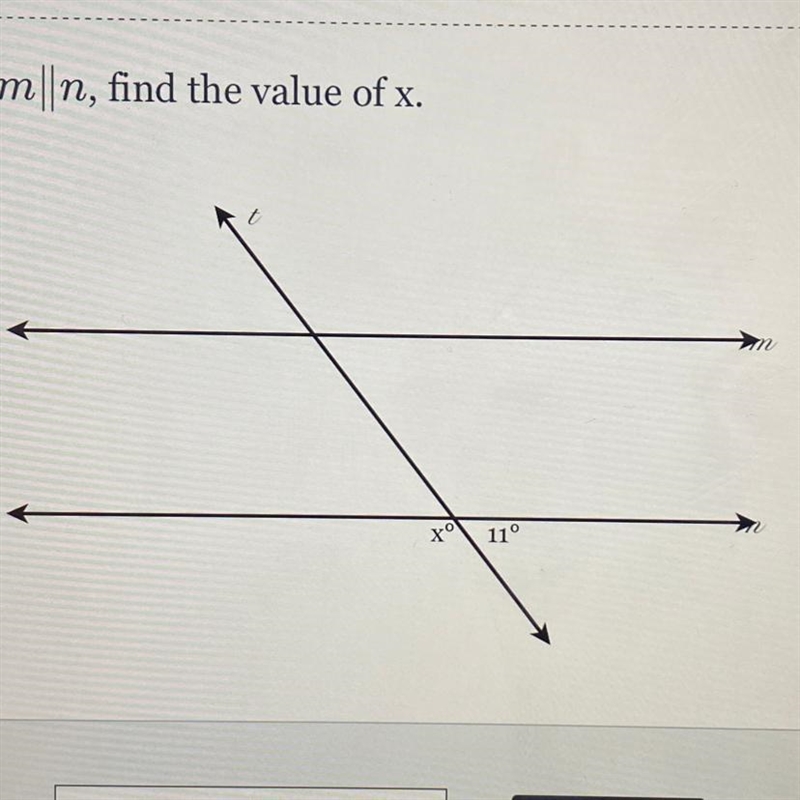 Given m ||n, find the value of x.-example-1