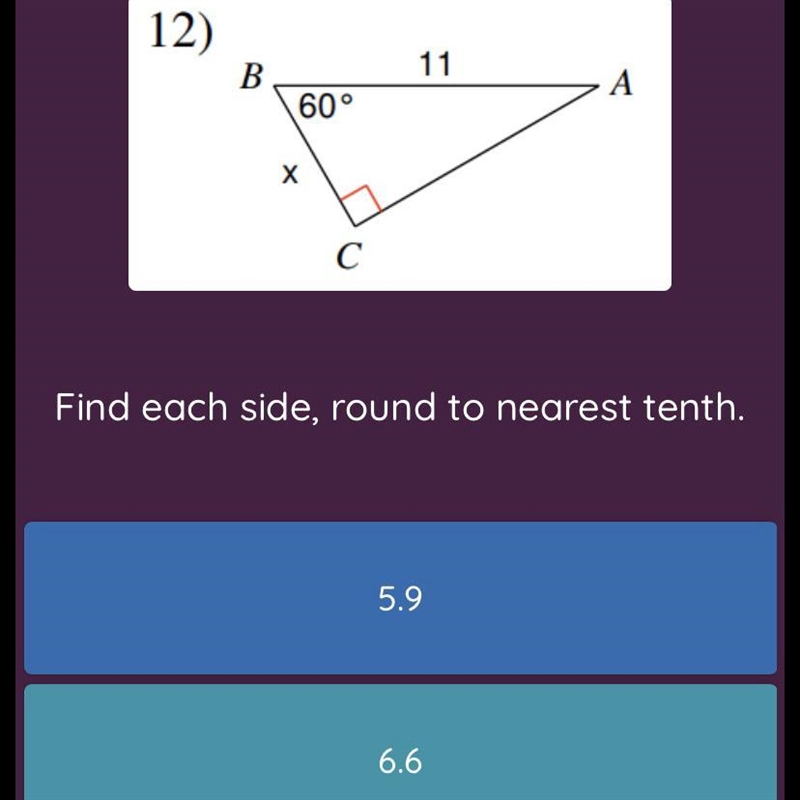 Find each side. Round to the nearest tenths-example-1