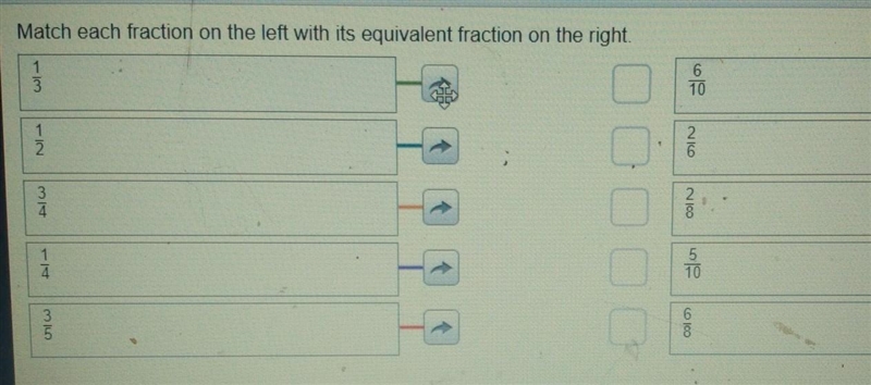 (grade:early 6th) match the numbers on the left to the numbers on the left to the-example-1