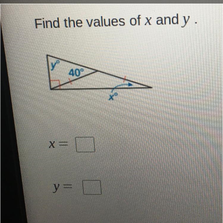 Find the values of x and y?-example-1