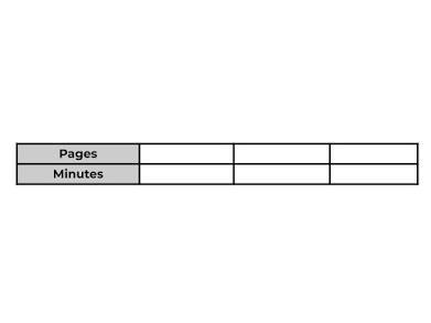 Victoria reads at a constant rate of 10 pages in 16 minutes. Use the ratio table to-example-1