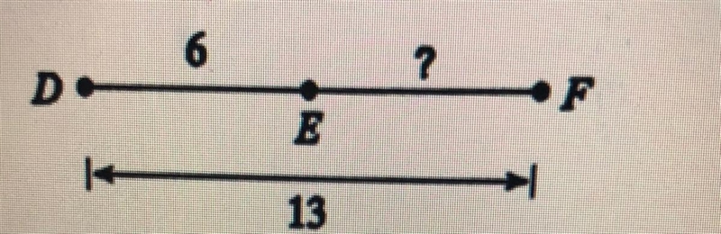 Draw and find the value of the missing segment below.-example-1